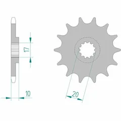 AFAM Standard Stahlritzel vorne 94301 - 520 94301-11