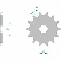 AFAM Standard Stahlritzel vorne 94305 - 520 für GAS GAS CONTACTTX320, CONTACTTXT250, CONTACTTXT270 94305-12