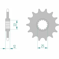 AFAM Standard Stahlritzel vorne 94313 - 520 für GAS GAS EC200, EC250, EC300 94313-13