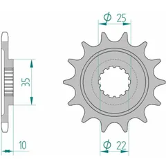 AFAM Standard Stahlritzel vorne 94604 - 520 für MV Agusta BRUTALE750, F41000, F4750