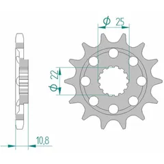 AFAM Standard Stahlritzel vorne 94807 - 525 für MV Agusta BRUTALE1078RR, BRUTALE1090, BRUTALE910