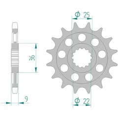 AFAM Standard Stahlritzel vorne 94900 - 525 für Benelli TNT1130, TNT899, TORNADO900TRE