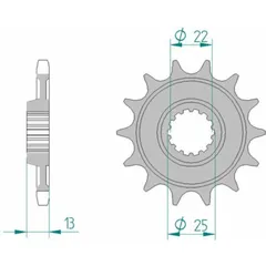 AFAM Standard Stahlritzel vorne 94902 - 525 für Moto Morini 1200CORSARO, 1200GRANPASSO