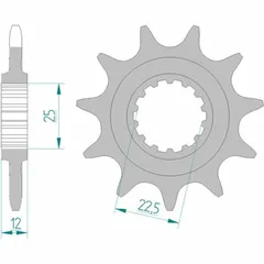 AFAM Standard Stahlritzel vorne 97200 - 520 für GAS GAS CONTACT250ES, TXT125, TXT250