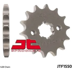 JT SPROCKETS Steel Standard Front Sprocket 1550 - 428 for Yamaha, Beta, Rieju