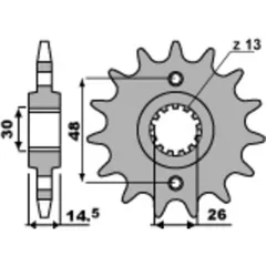 PBR Steel Standard Front Sprocket 2047 - 525 for Honda CB750, RVF750, VFR800 2047.16.18NC
