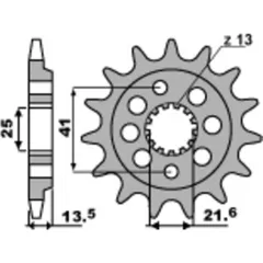 PBR Standard Stahlritzel vorne 2099 - 520 für Honda XR650R