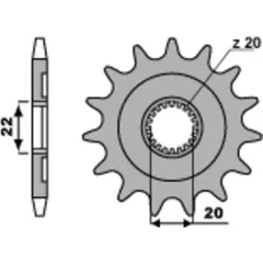 PBR Standard Stahlriztel vorne 2103 - 520 für Yamaha, Fantic, für: Gas Gas