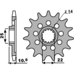 PBR Steel Standard Front Sprocket 2127 - 520 for MV Agusta BRUTALE1090, BRUTALE750, F4750 2127.15.18NC