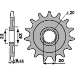PBR Steel Standard Front Sprocket 2146 - 520 for Kawasaki KX250, KX250F 2146.14.18NC