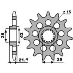 PBR Standard Stahlritzel vorne 2150 - 525 für Aprilia DORSODURO1200, DORSODURO750, DORSODURO900 2150.16.18NC