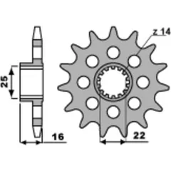 PBR Standard Stahlriztel vorne 2171 - 520 für Ducati 1098, 1198, 749