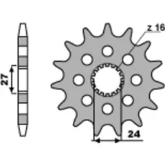 PBR Standard Stahlritzel vorne 2190 - 530 für Suzuki GSX1300B-KING, GSX1300HAYABUSA, GSX-R1000 2190.17.18NC