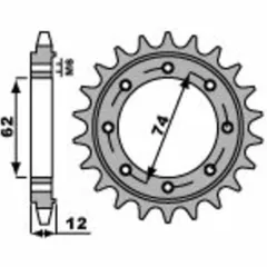 PBR Standard Stahlritzel vorne 2196 - 525 für Aprilia SRV850 Gilera GP800 2196 22 18NC