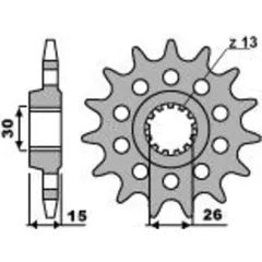 PBR Standard Stahlritzel vorne 2198 - 525 für BMW HP4, S1000R, S1000RR