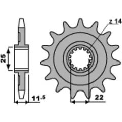 PBR Standard Stahlritzel vorne 2207 - 520 für Sherco SE4.5I