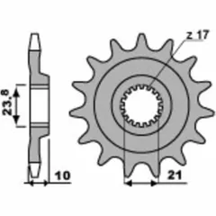 PBR Standard Stahlritzel vorne 2260 - 520 für Suzuki RM-Z450 2260.14.18NC