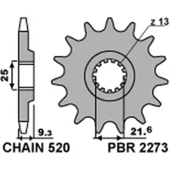 PBR Standard Stahlritzel vorne 2273 - 520 für Kawasaki NINJA300, NINJA400, Z300