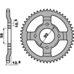PBR Standard Stahlriztel vorne 274 - 428 für Honda CRF100F, XR100