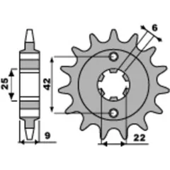 PBR Standard Stahlritzel vorne 276 - 520 für Honda CB400, CM400