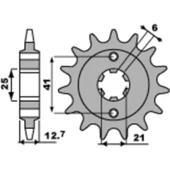 PBR Standard Stahlritzel vorne 288 - 530 für Honda CB550, CB750