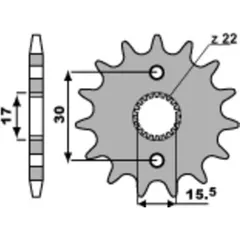 PBR Standard Stahlritzel vorne 332 - 420 für Honda CR80R, CR85R, CRF50F