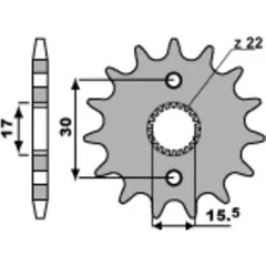 PBR Standard Stahlriztel vorne 332 - 420 für Honda CR85R, CRF50F
