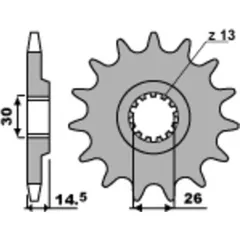 PBR Standard Stahlritzel vorne 335 - 630 für Honda CBX1000