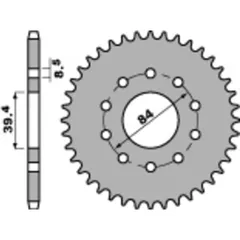 PBR Standard Stahlriztel vorne 406 - 520 für Aprilia AF1125, CLASSIC125, ETX125