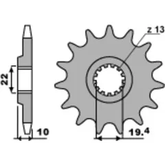 PBR Standard Stahlriztel vorne 435 - 520 für Suzuki, Beta, Kawasaki