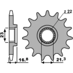 PBR Standard Stahlriztel vorne 443 - 520 für Yamaha XJ600SDIVERSION