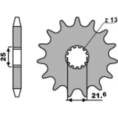 PBR Standard Stahlriztel vorne 518 - 630 für Kawasaki Z650, Z750, Z900 518.16.18NC