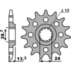 PBR Standard Stahlritzel vorne 522 - 630 für Kawasaki GPZ1100, Z1000