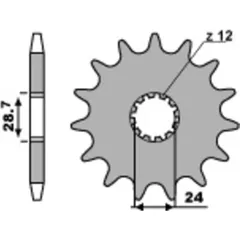 PBR Standard Stahlritzel vorne 526 - 530 für Kawasaki GPZ750, GPZ900, NINJAZX-12R 526.18.18NC