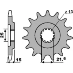 PBR Standard Stahlritzel vorne 528 - 630 für Kawasaki GPZ750