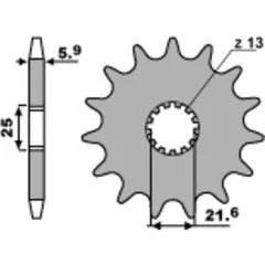 PBR Standard Stahlritzel vorne 565 - 520 für Yamaha, Kawasaki, Suzuki 565.15.18NC