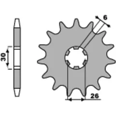 PBR Standard Stahlritzel vorne 568 - 530 für Yamaha XS650