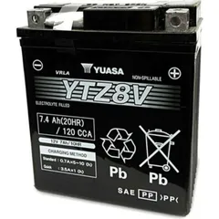 YUASA Wartungsfreie Batterie Werkseitig aktiviert - YTZ8V für Honda, Yamaha, Kawasaki
