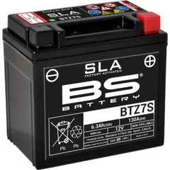 BS BATTERY SLA Wartungsfreie Batterie Werkseitig aktiviert - BTZ7S für Husqvarna, Yamaha, Honda