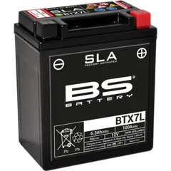 BS BATTERY SLA Battery Maintenance Free Factory Activated - BTX7L for Honda, TM Racing, Suzuki