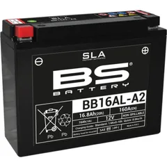 BS BATTERY SLA Battery Maintenance Free Factory Activated - BB16AL-A2 for Ducati, Yamaha, Cagiva