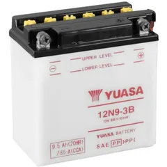 YUASA Battery Conventional without Acid Pack - 12N9-3B for Honda REBEL250 Kawasaki H1500MACHIII