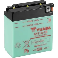 YUASA Battery Conventional without Acid Pack - 6N11A-1B for Husqvarna SMS125, TE125, WR125