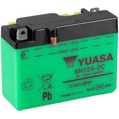 YUASA Battery Conventional without Acid Pack - 6N12A-2C/B54-6 for Honda CB125, CM125, SH125
