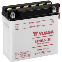 YUASA Battery Conventional without Acid Pack - 12N5.5-3B for Gilera, Aprilia, Yamaha