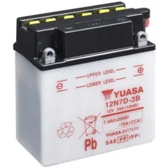 YUASA Battery Conventional without Acid Pack - 12N7D-3B for Yamaha YFM100, YFM50RAPTOR, YFM80BADGER