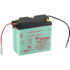 YUASA Battery Conventional without Acid Pack - 6N4B-2A-3 for Yamaha RD80, RT100 Suzuki DR500