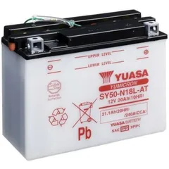 YUASA Battery Conventional without Acid Pack - SY50-N18L-AT for Yamaha XVZ1200VENTURE, XVZ1300ROYALSTAR, XVZ1300ROYALSTARVENTURE