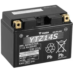 YUASA W/C Battery Maintenance Free Factory Activated - YTZ14S for Honda, KTM, BMW