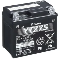 YUASA W/C Battery Maintenance Free Factory Activated - YTZ7S for Honda, Husqvarna, Yamaha